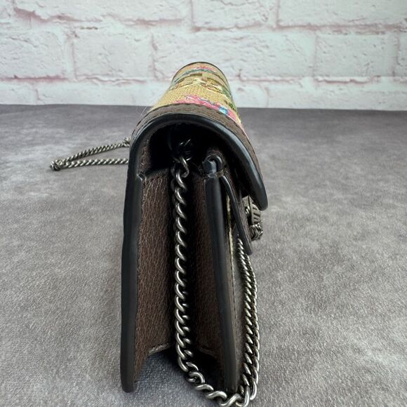 Gucci Sequin Dionysus Jumbo Gg Super Mini Floral Embroidered Chain Crossbody Bag - Picture 5 of 13